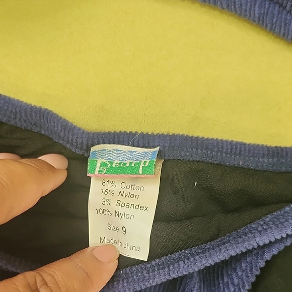 Vtg NWT C.C Blue Halter Bikini Corduroy Set with Adjustable Ties - Picture 4 of 13